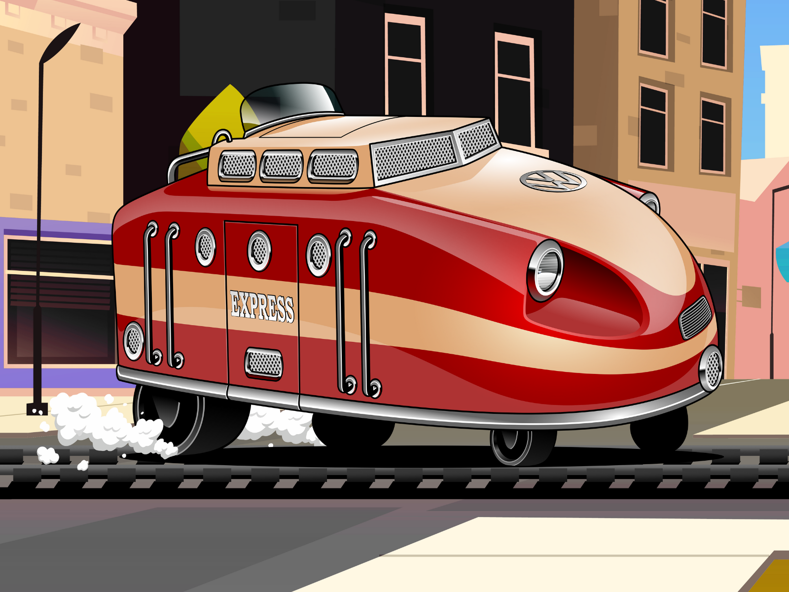 Baby Style Cartoon Trains