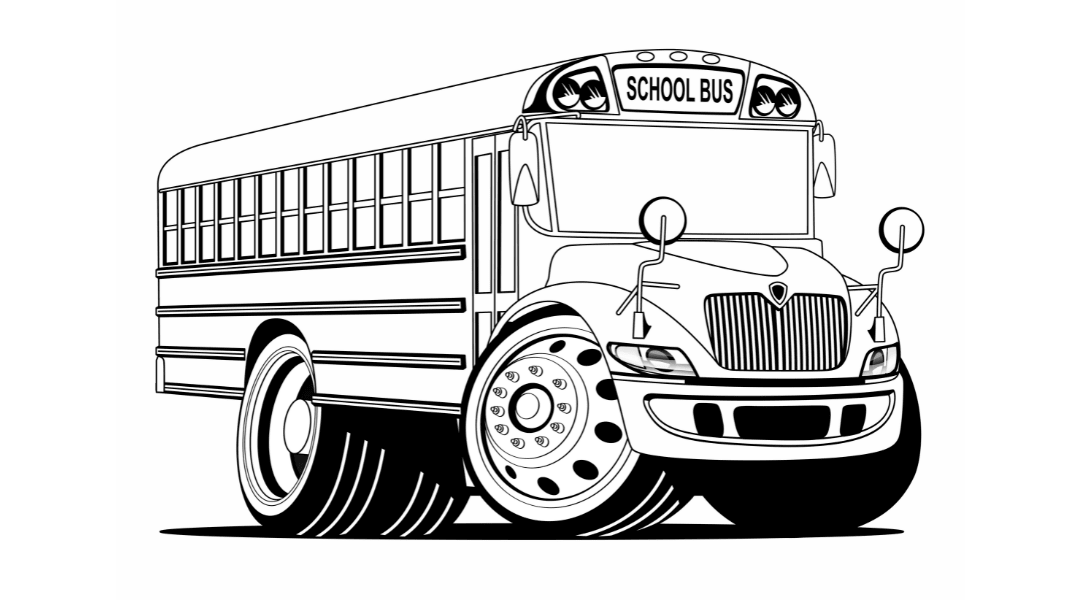 Line Art Baby Truck Cartoon - Tuner Cartoons