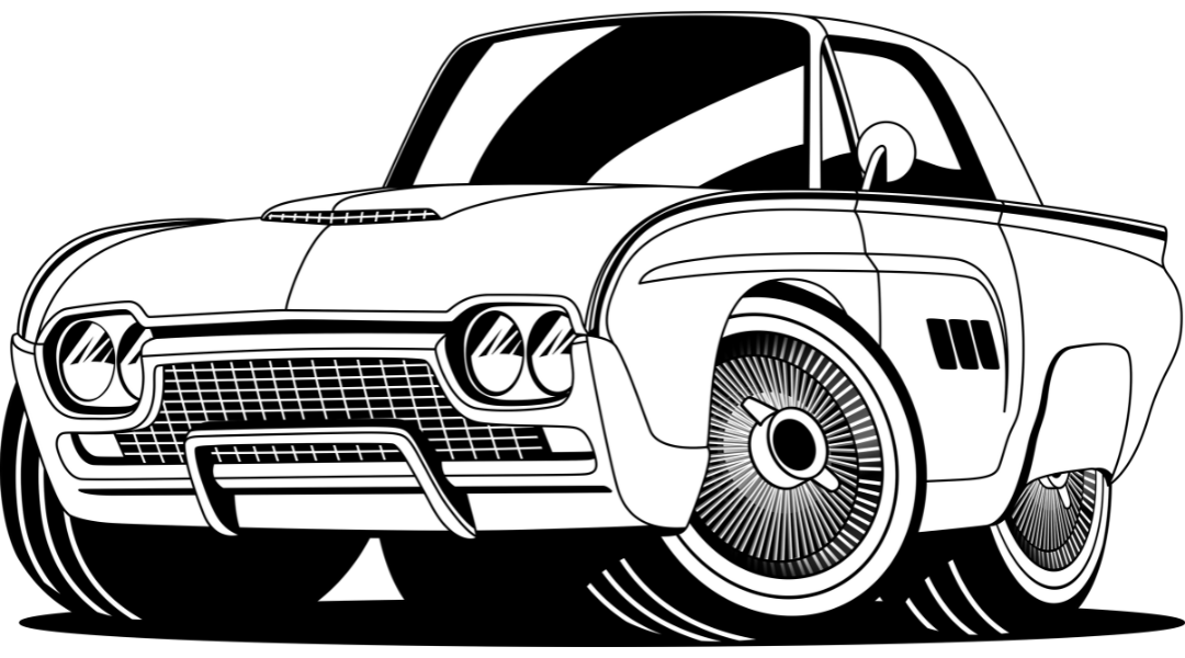 Line Art Baby Car Cartoon