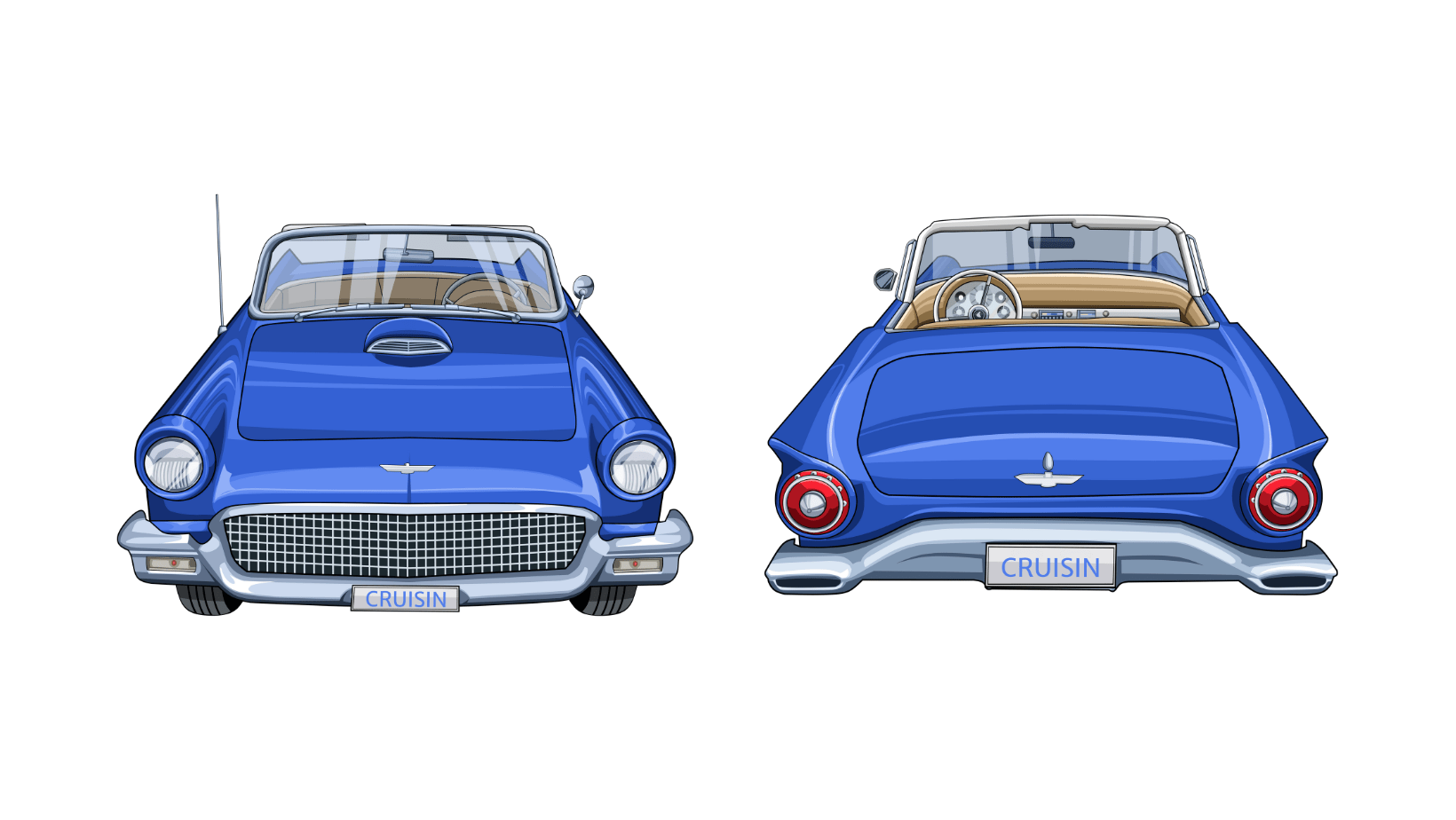 "Drive Thru" Custom Drawing Style Drawings - Tuner Cartoons