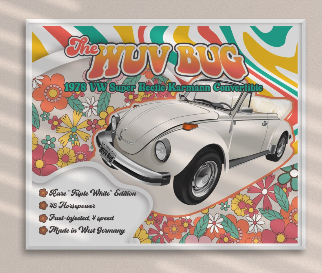 Framed Show Boards with Your Vehicle in Cartoon Style