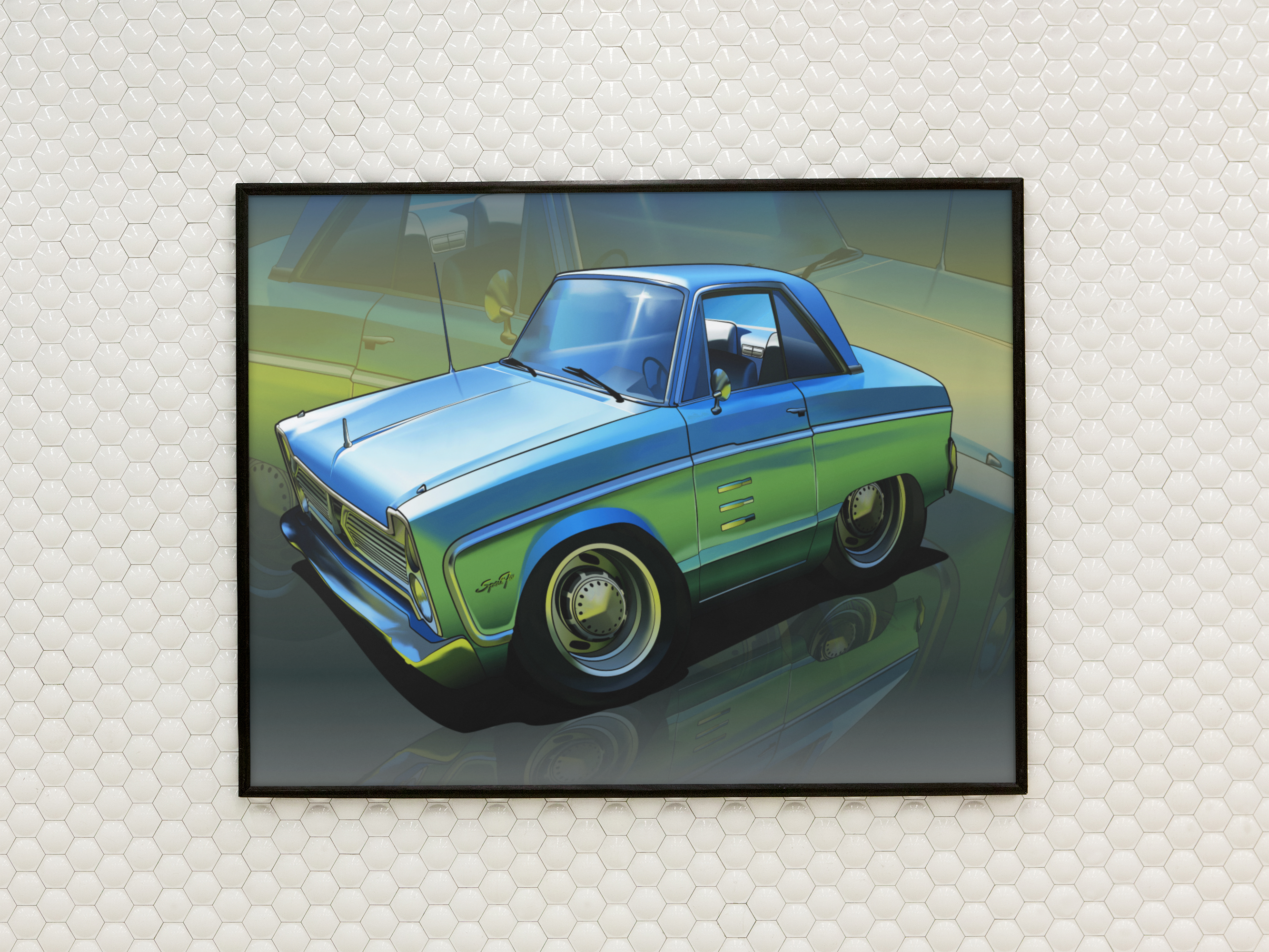 Custom Drawing + Framed Print Bundle (Metal Frame)