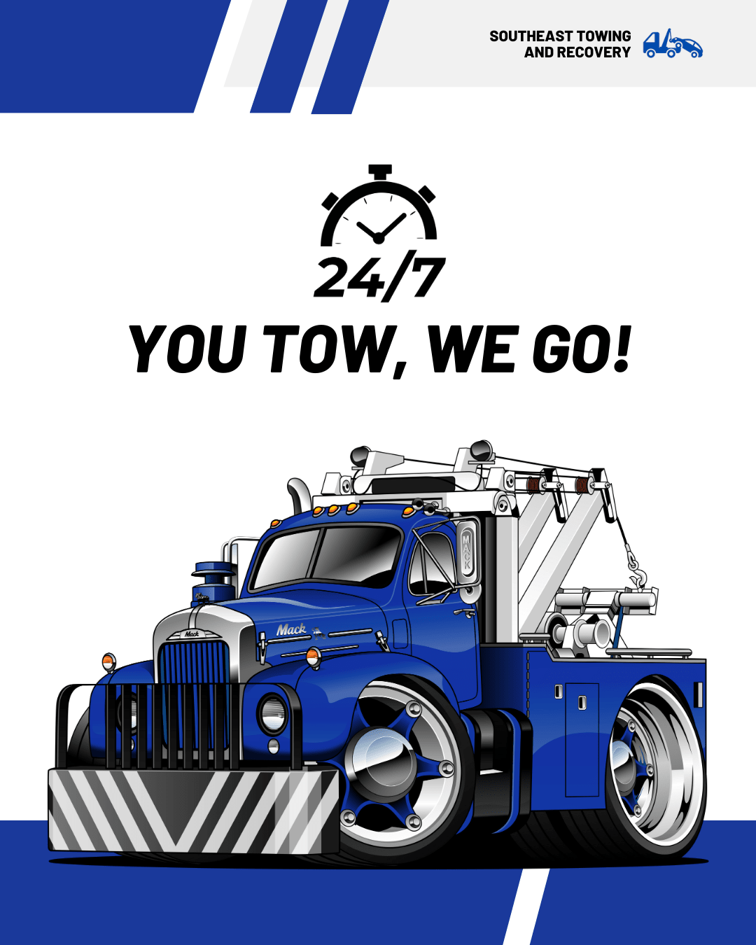 Tuner Cartoons Design Templates - Towing and Road Services Business - Tuner Cartoons