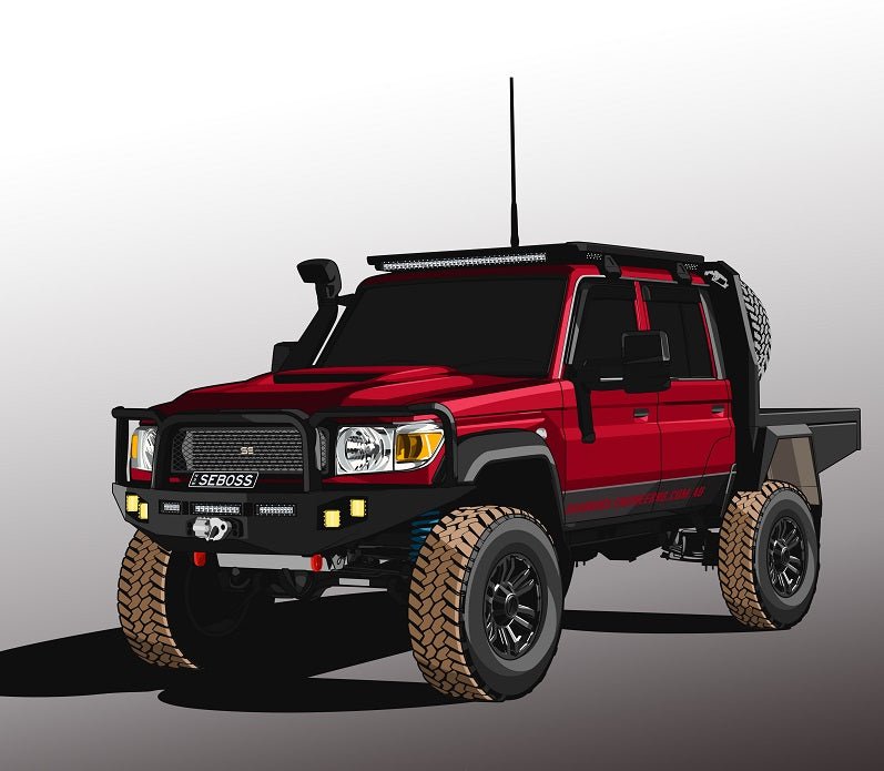 Custom Drawing Style Small Truck Drawing - Tuner Cartoons