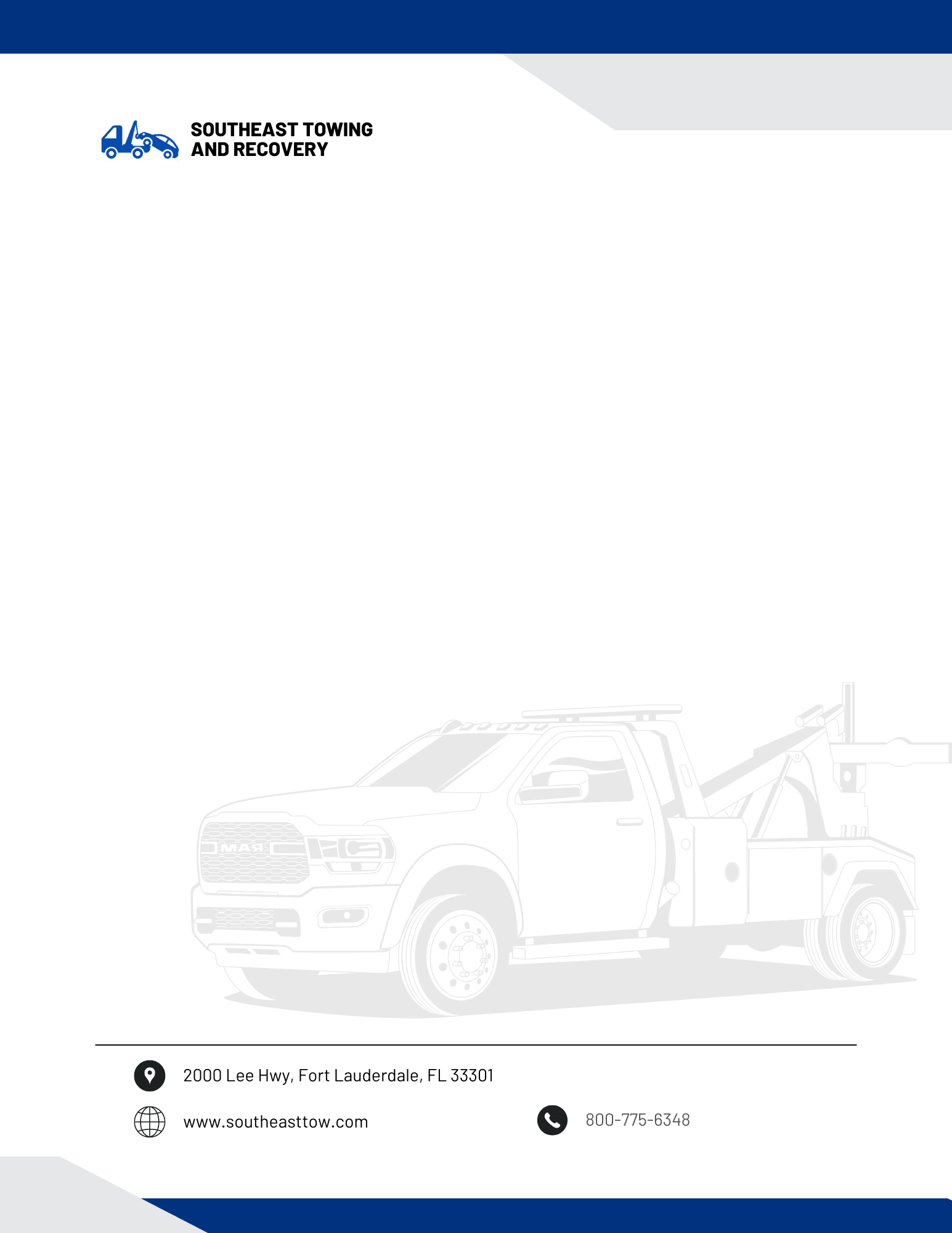 Tuner Cartoons Design Templates - Towing and Road Services Business - Tuner Cartoons