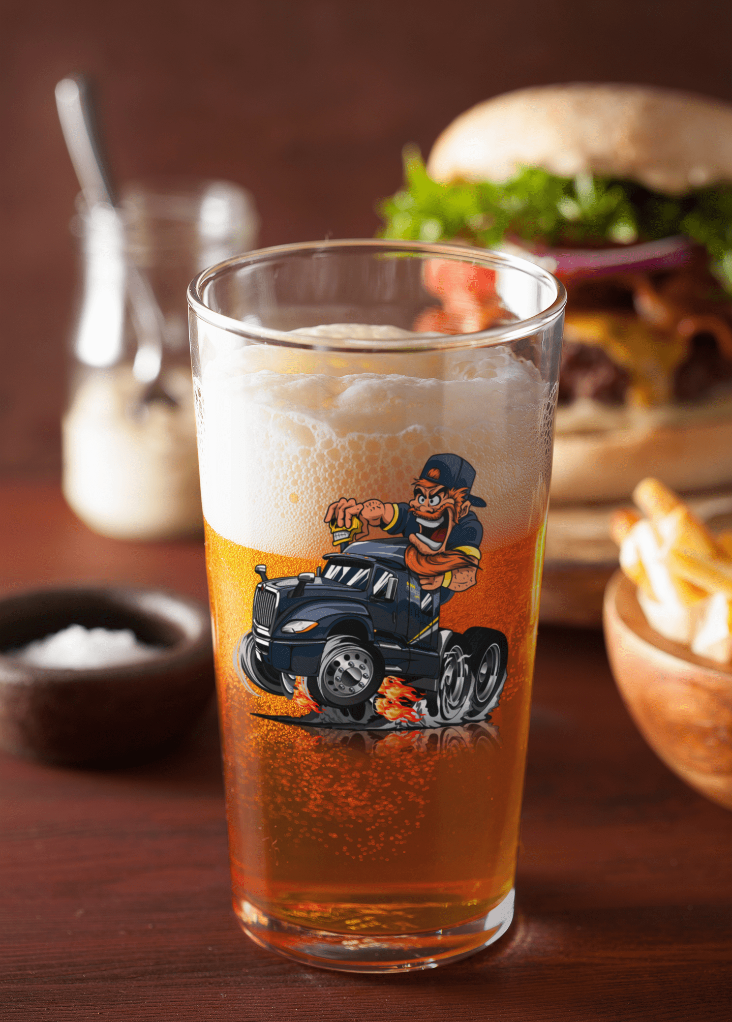 Custom 16 oz Mixing Glasses - Tuner Cartoons