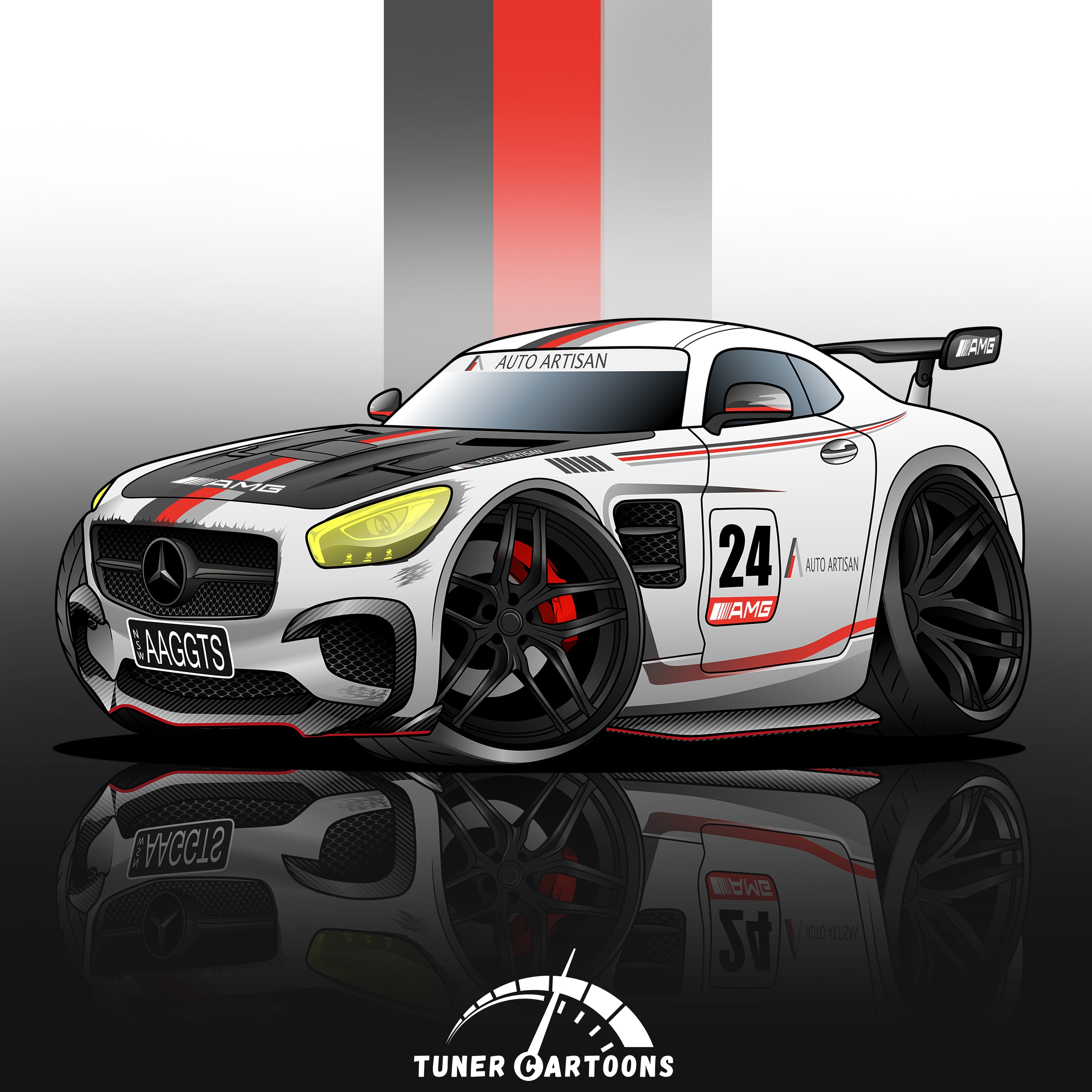 Baby Style Cartoon - Race Cars