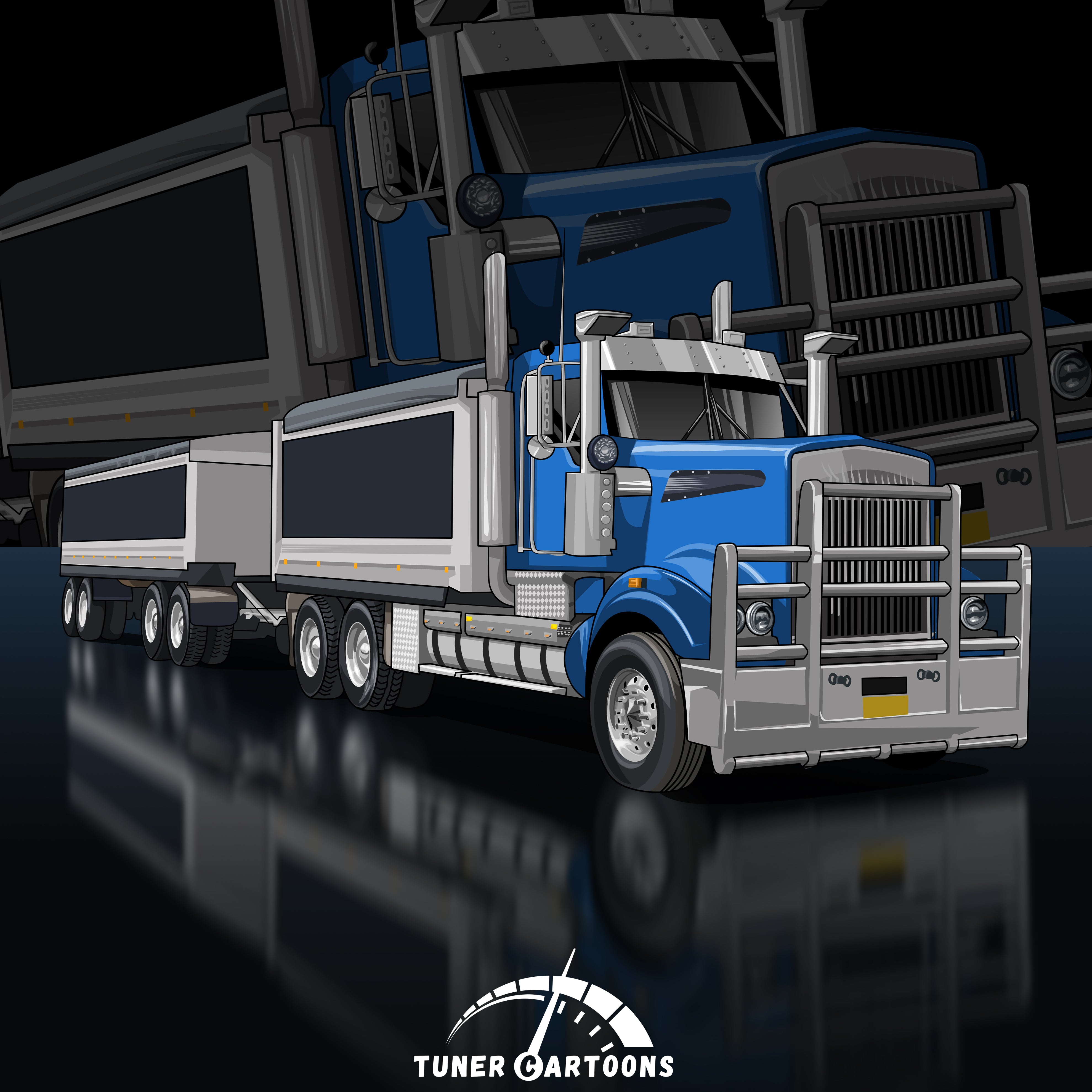 Custom Drawing Style Large Truck Drawing