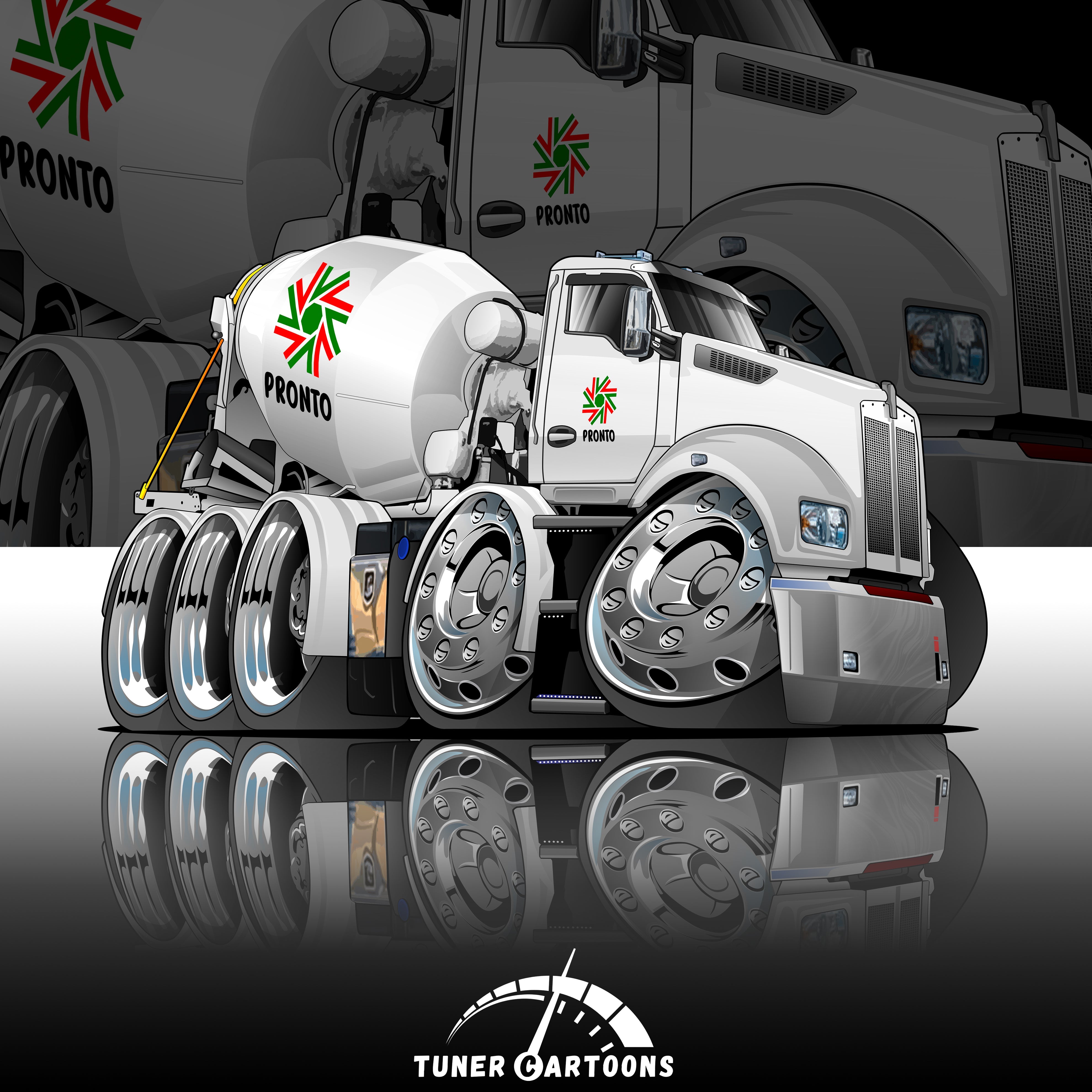 Baby Truck Cartoon + Custom Phone Case