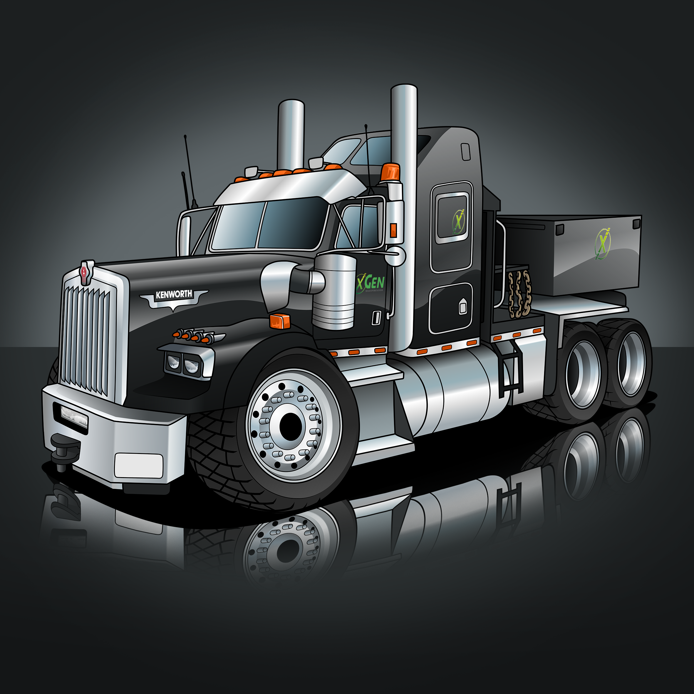 Baby Truck Cartoon + Custom Phone Case