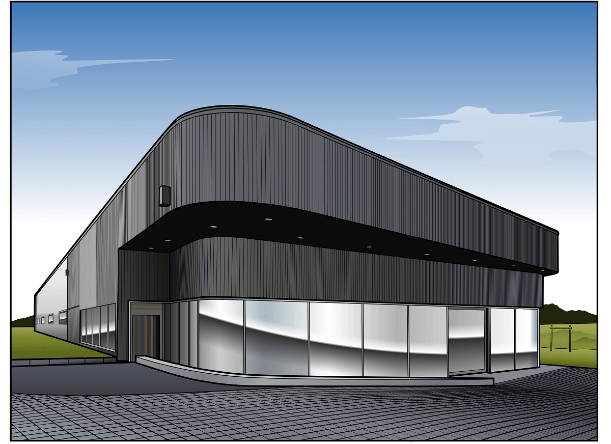 Custom Drawing Style Commercial and Industrial Property - Tuner Cartoons