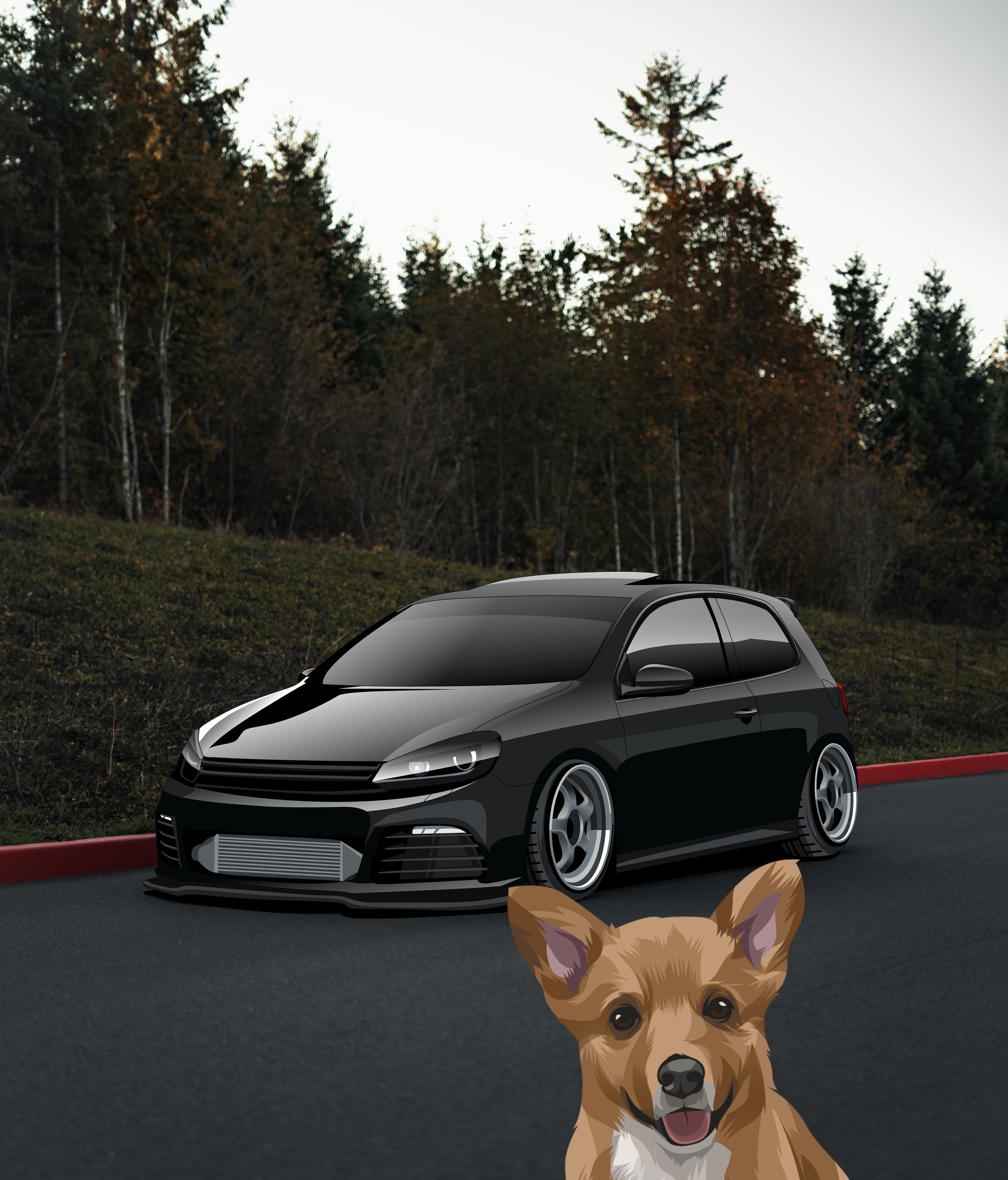 Custom Drawing Style Car and Character Drawing