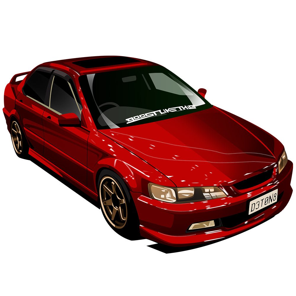 Custom Drawing Style Car Drawing - Tuner Cartoons