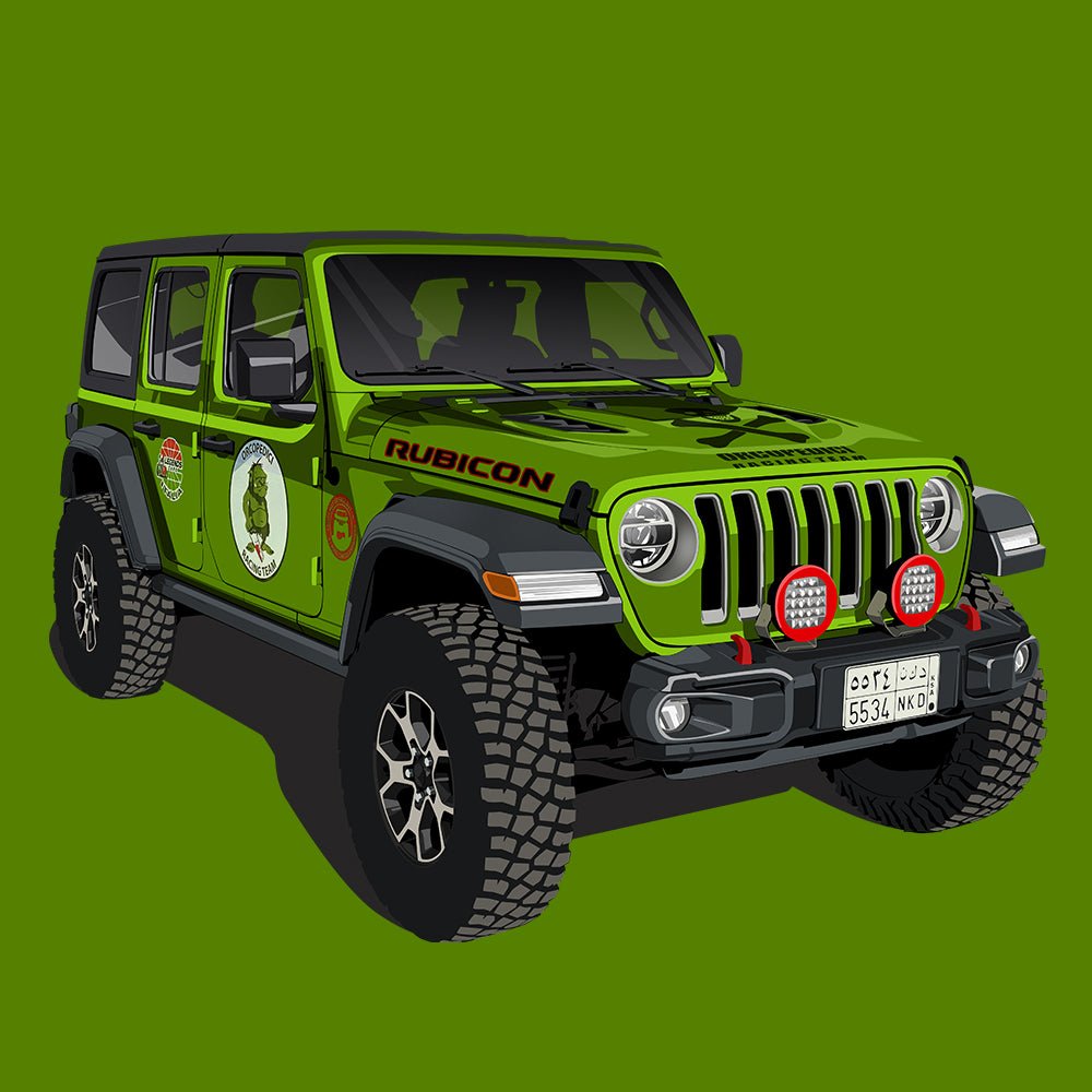Custom Drawing Style Car Drawing - Tuner Cartoons