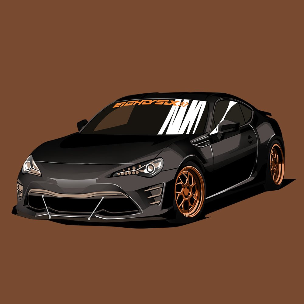 Custom Drawing Style Car Drawing - Tuner Cartoons
