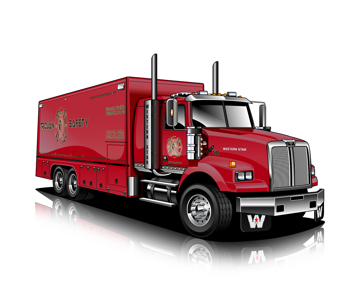 Custom Drawing Style Fire Trucks and First Responder Vehicles