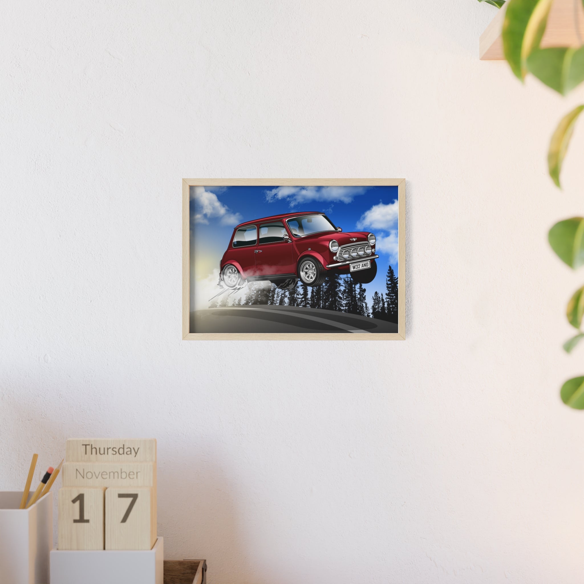 Custom Drawing  and Framed Print Bundle (Wood Frame)