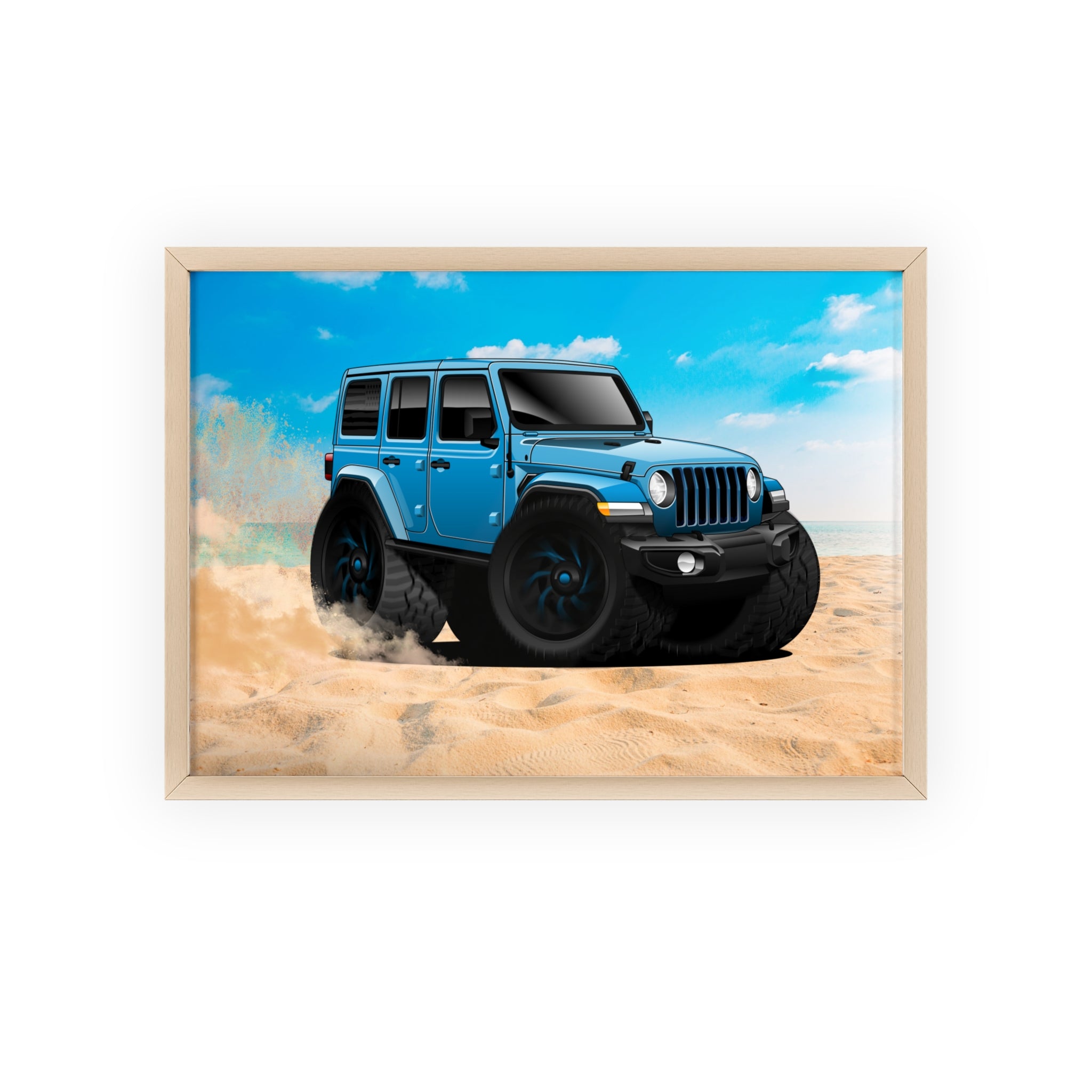 Custom Drawing  and Framed Print Bundle (Wood Frame)