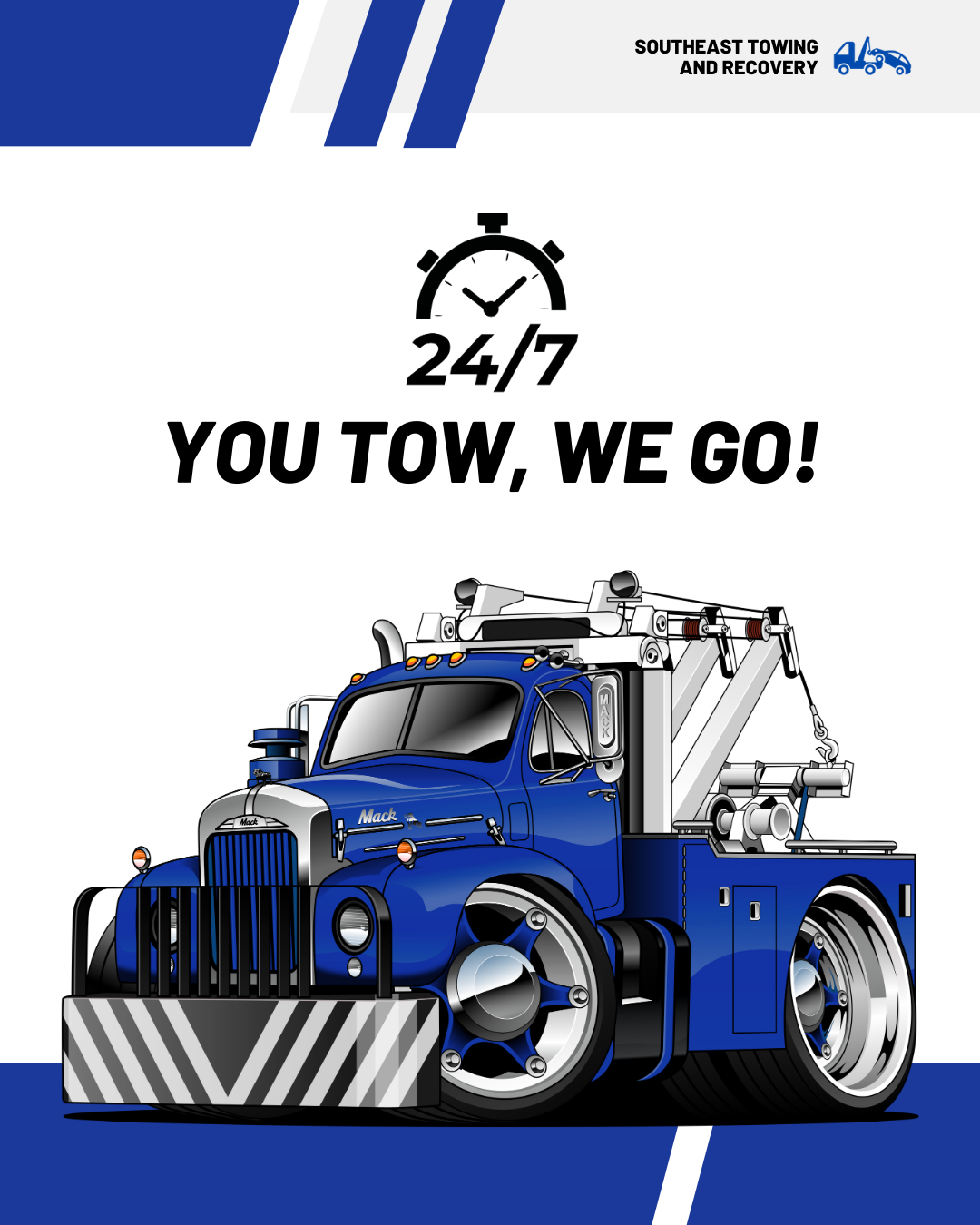 Tuner Cartoons Design Templates - Towing and Road Services Business