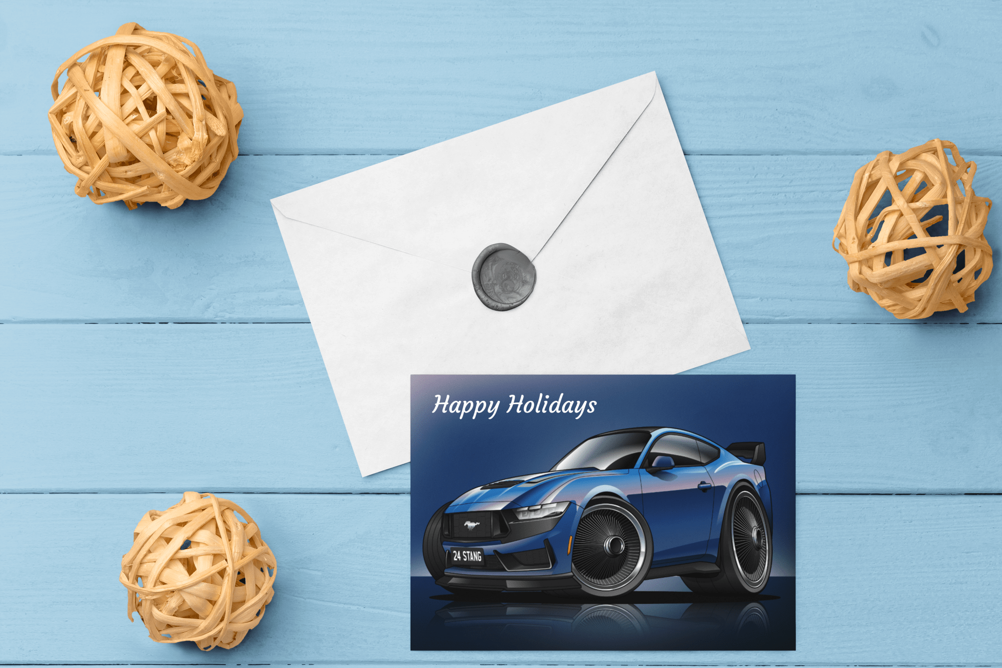 Tuner Customized Holiday Cards - Cards Alone - 10 - pack - Tuner Cartoons