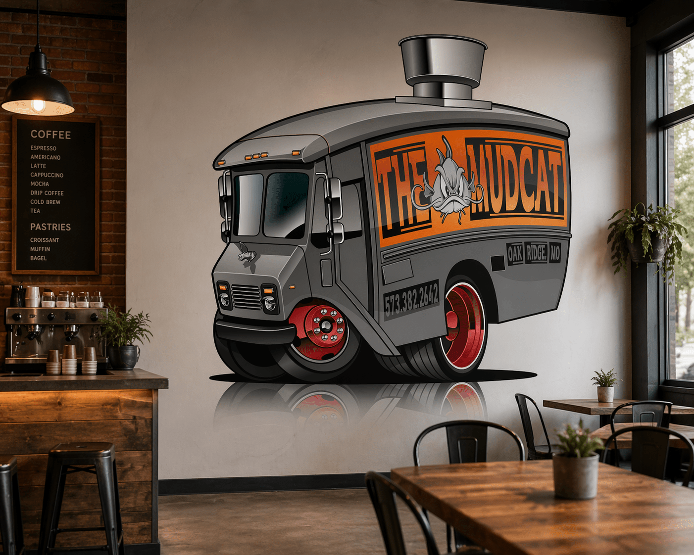 Custom Wall and Counter Decals - for existing or new artwork - Tuner Cartoons