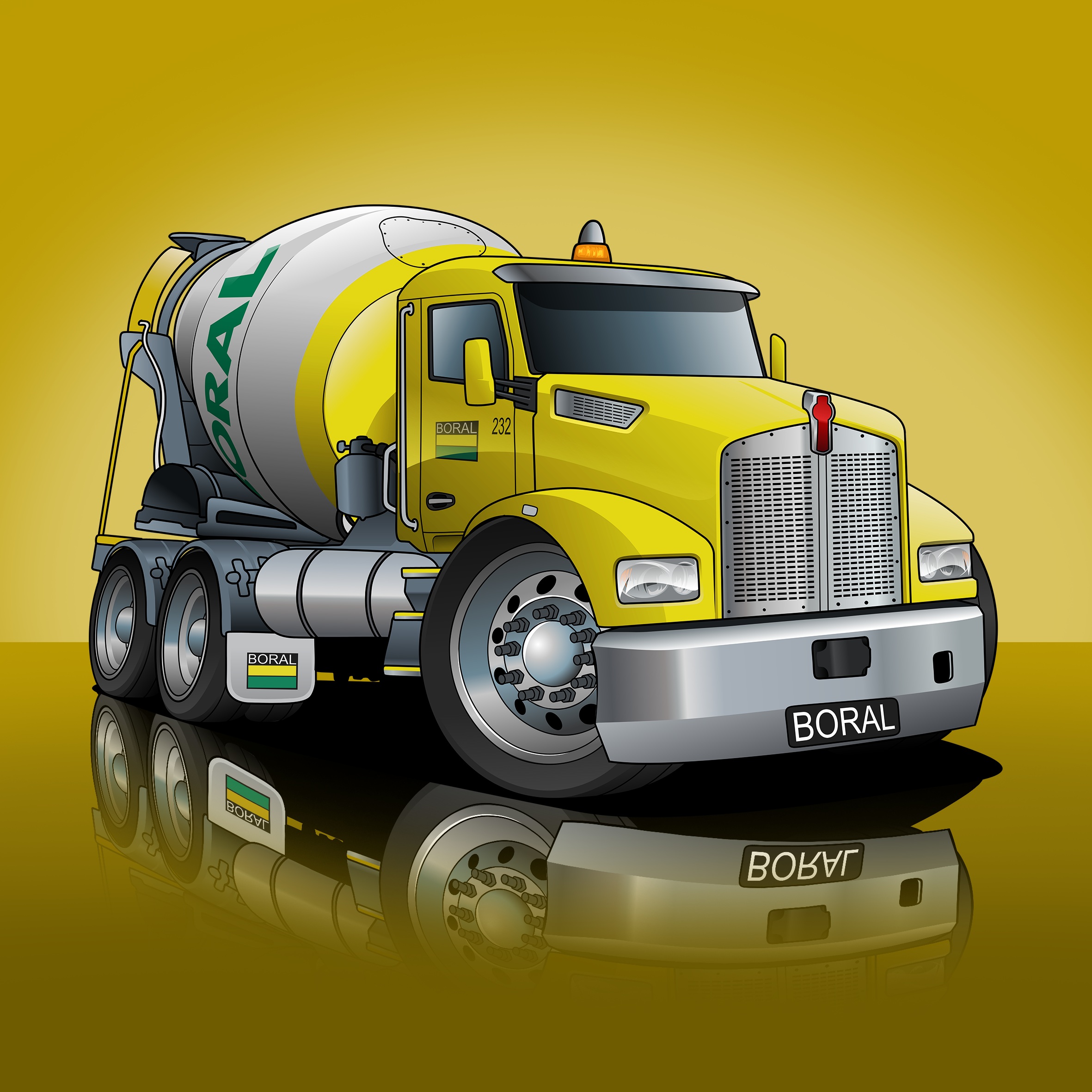 Baby Truck Cartoon + Custom Phone Case